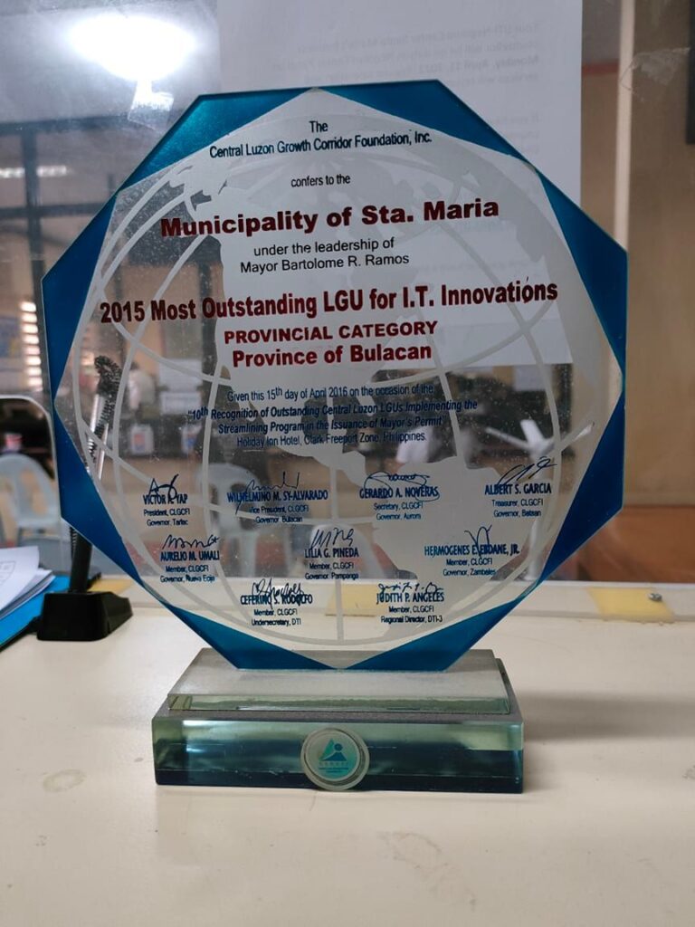 Most Outstanding LGU for I.T. Innovations - Provincial Category