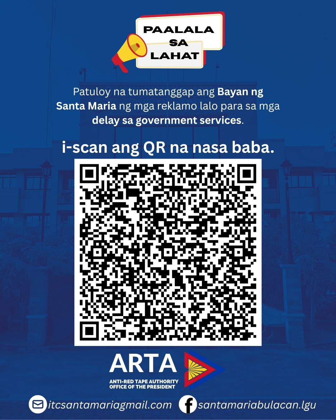 TULUNGAN MO KAMI MAS MAPABUTI ANG AMING MGA PROSESO AT SERBISYO!